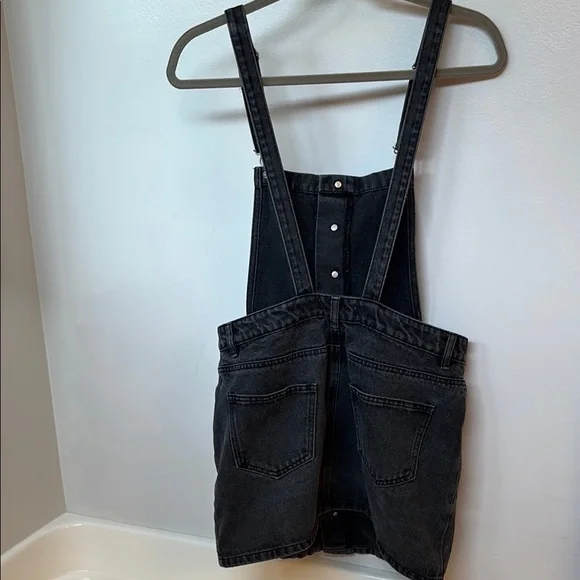 PacSun Gray Buttoned Overalls Mini Dress - Picture 4 of 4